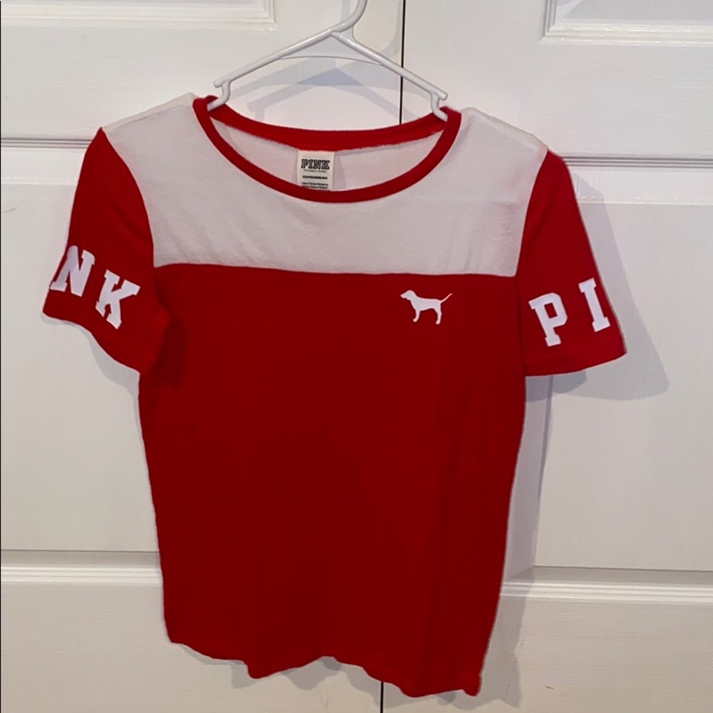 PINK red and white shirt